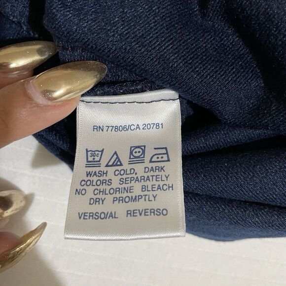 Tommy Hilfiger Blue Vintage 90s Nylon Track Pants Side Logo Mens Medium Y2K 2002 - Picture 8 of 11